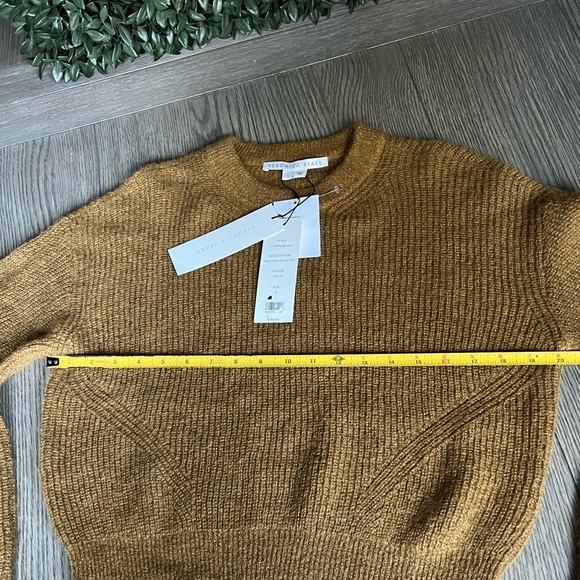 Veronica Beard Knit Melinda Sweater in Metalic Gold Mustard Color S NWT 395$ - Picture 5 of 10